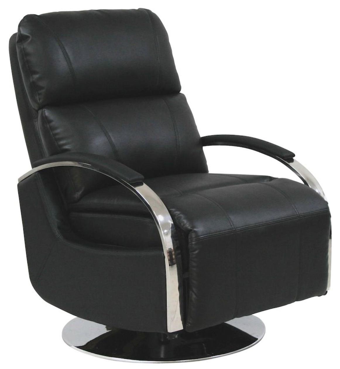 Barcalounger Metro Living Regal II Swivel Recliner with Chrome Arms and